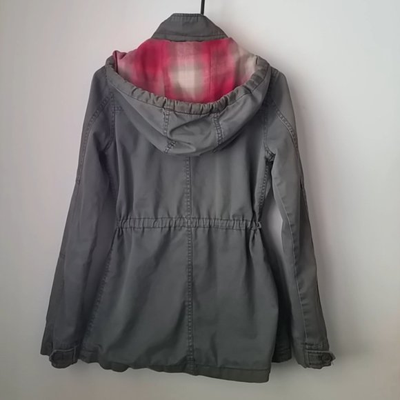 Aeropostale Heavyweight Flannel Parka Utility Military Drawstring Waist … - Picture 11 of 11